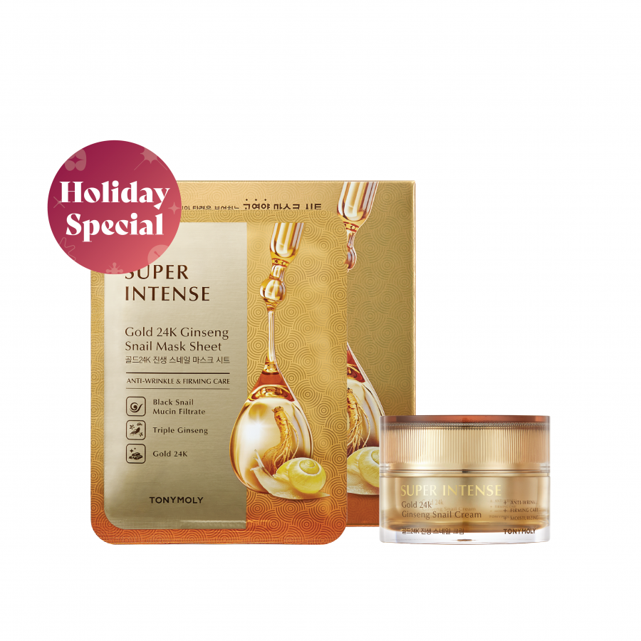 Super Intense Gold 24K Ginseng Snail Cream + Mask Set