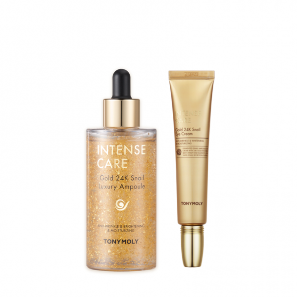 Intense Care Gold 24K Snail Luxury Ampoule & Eye Cream Set