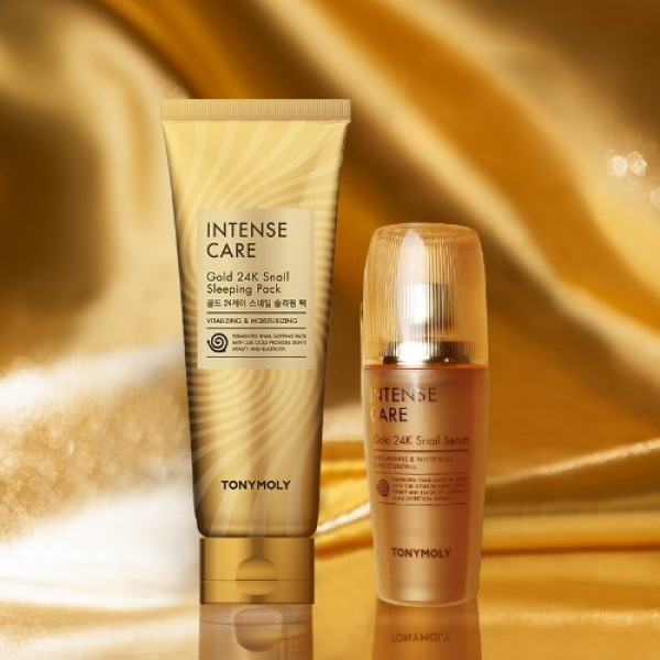 Intense Care Gold 24K Snail Serum & Sleeping Pack Premium Set
