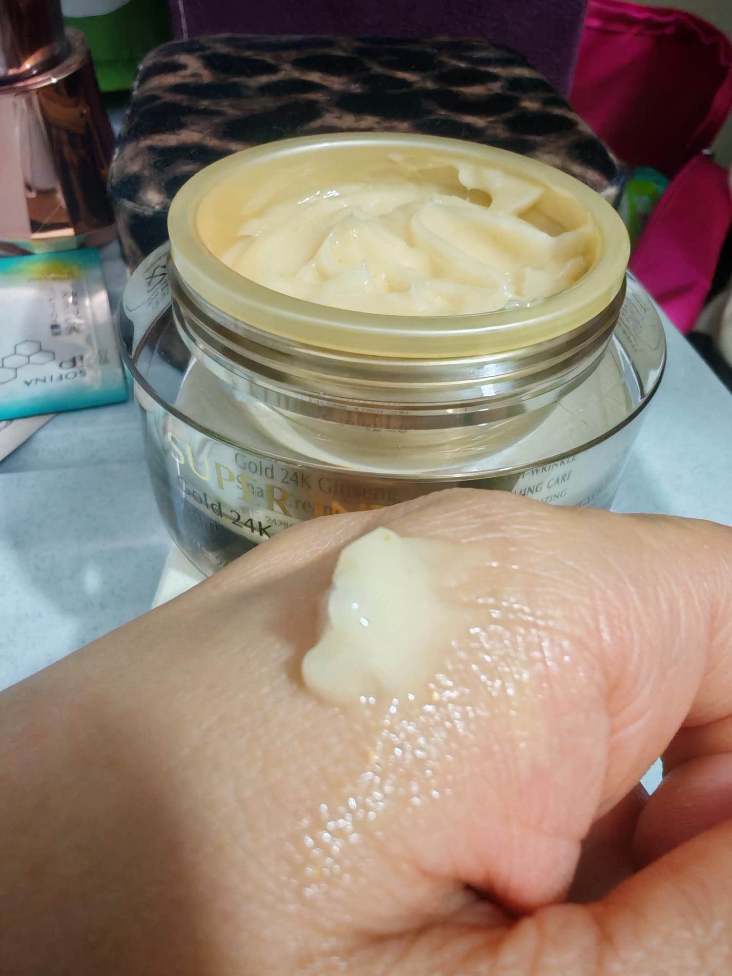 Tonymoly Intense Care Gold 24k Snail Cream – Anti-Aging Wrinkle Care With Ginseng, 45ml, Korean Skincare